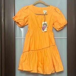Scotch & Soda Vibrant Orange Kids Dress